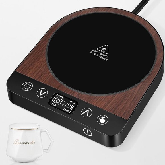 Warmer with Coffee Mug Ceramic Cup Model PL-179, Stainless Steel Touch Control - Picture 7 of 13